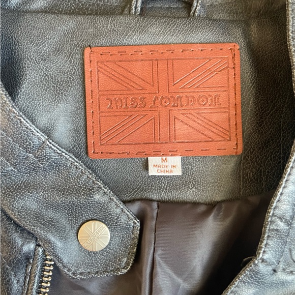 Miss London Faux Leather Jacket - Picture 5 of 6